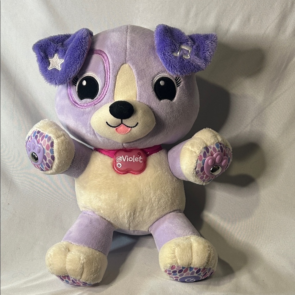 Leap frog Purple and Cream Interactive Plush Dog